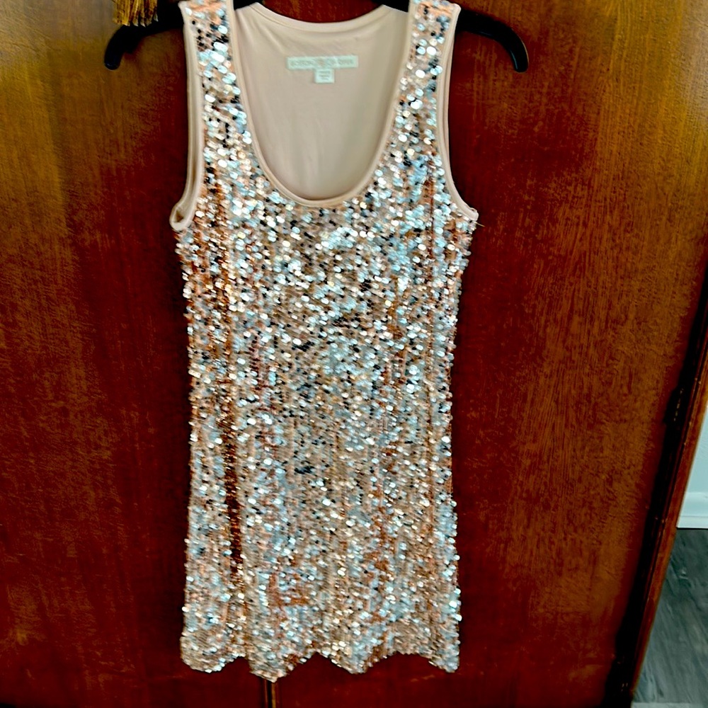 Sequined sheath dress